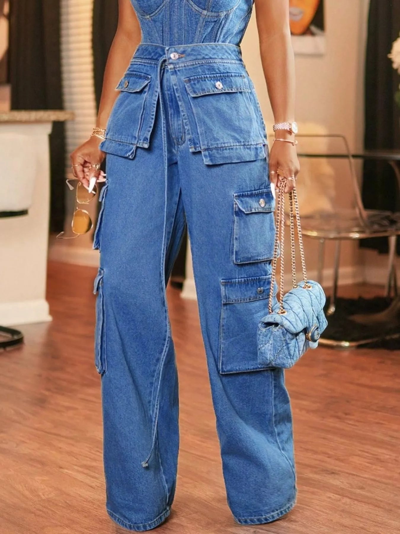 Wide Leg Cargo Jeans OutfitFlow