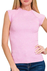 Zenana Washed Ribbed Seamless Top OutfitFlow