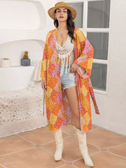 Open Front Long Sleeve Cover Up OutfitFlow