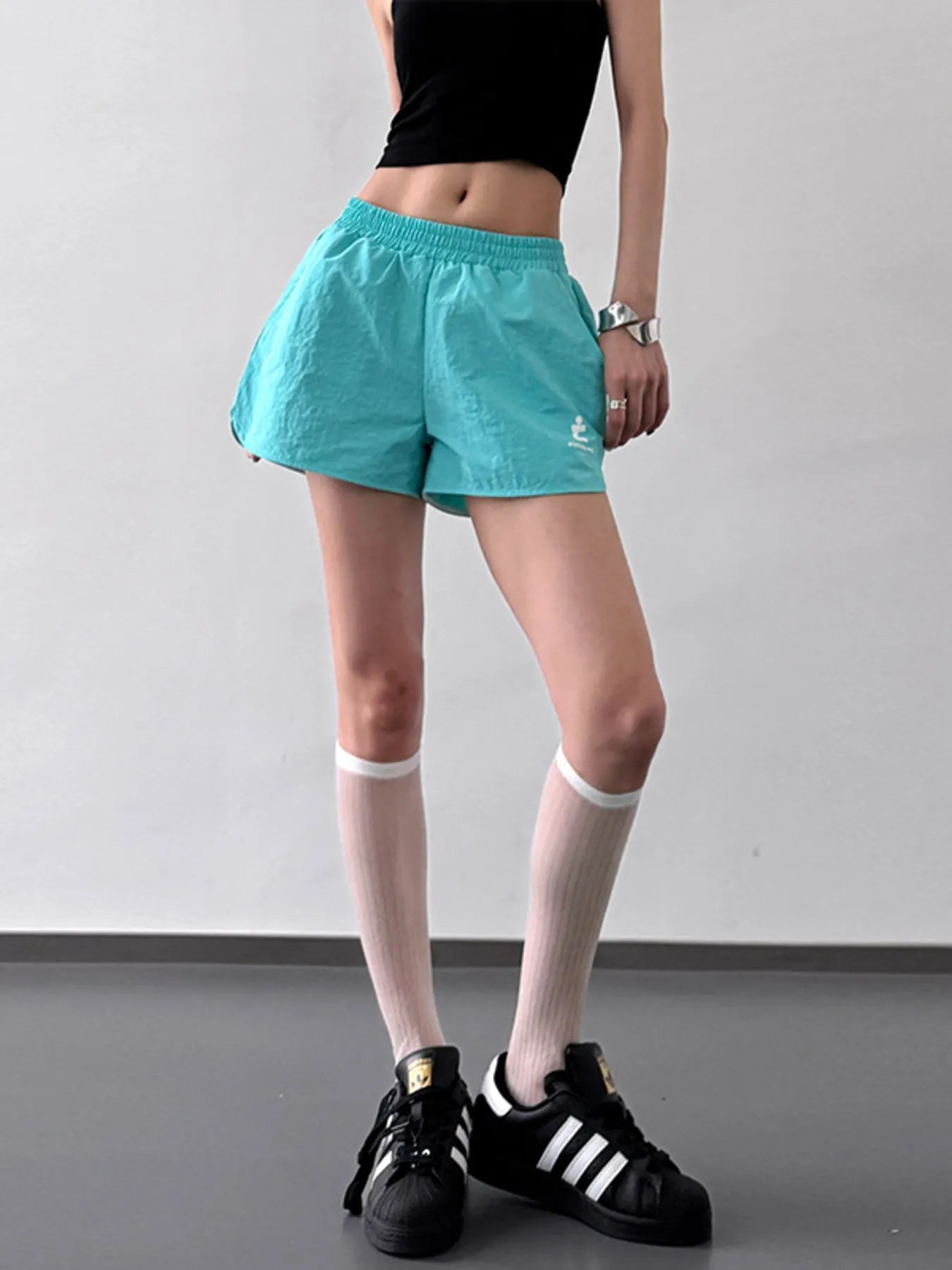 Elastic Waist Cotton Linen Shorts OutfitFlow