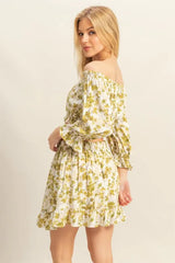 HYFVE Floral Off-Shoulder Flounce Sleeve Top and Skirt Set OutfitFlow