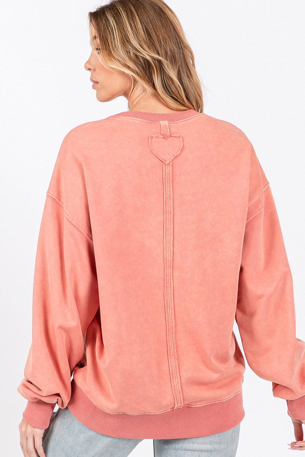 Outfit Flow - SAGE + FIG LOVE Path Applique Drop Shoulder Sweatshirt