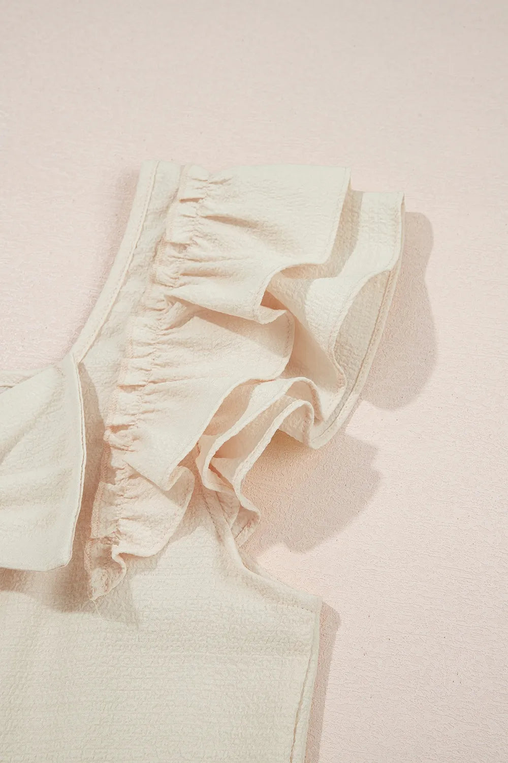 Bow Back Ruffled Cap Sleeve Blouse OutfitFlow