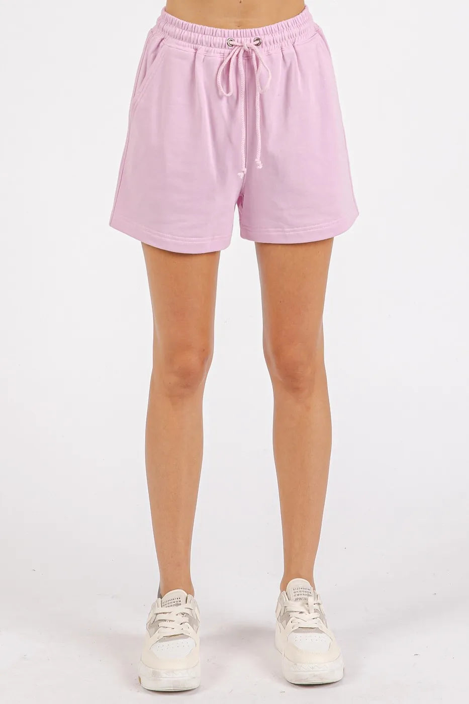 Mittoshop French Terry Crew Neck Top and Shorts Set OutfitFlow
