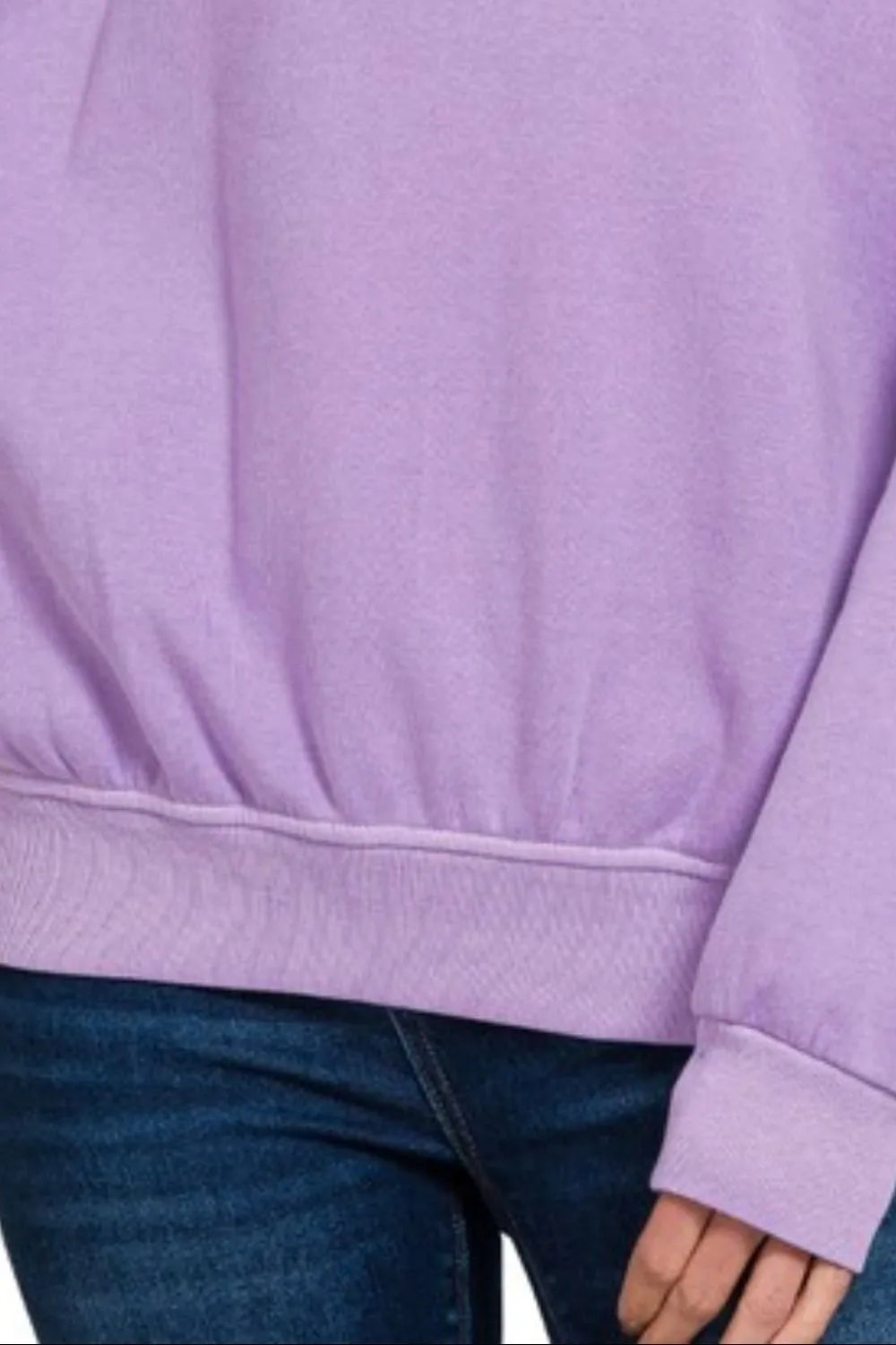 Zenana Soft Fleece Pigment Dye Round-neck Sweatshirts OutfitFlow