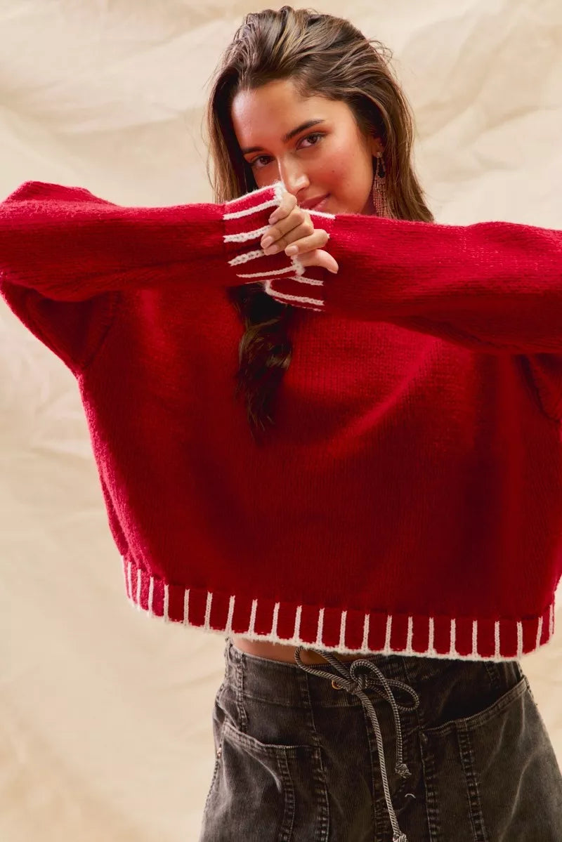 SO ME Loose Fit Christmas Holiday Sweater OutfitFlow