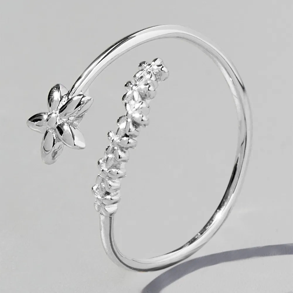 925 Sterling Silver Flower Ring OutfitFlow