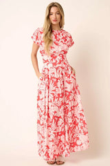 Mittoshop Tropical Print Top and Skirt Set OutfitFlow
