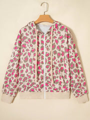 Leopard Print Zip-Up Hoodie OutfitFlow