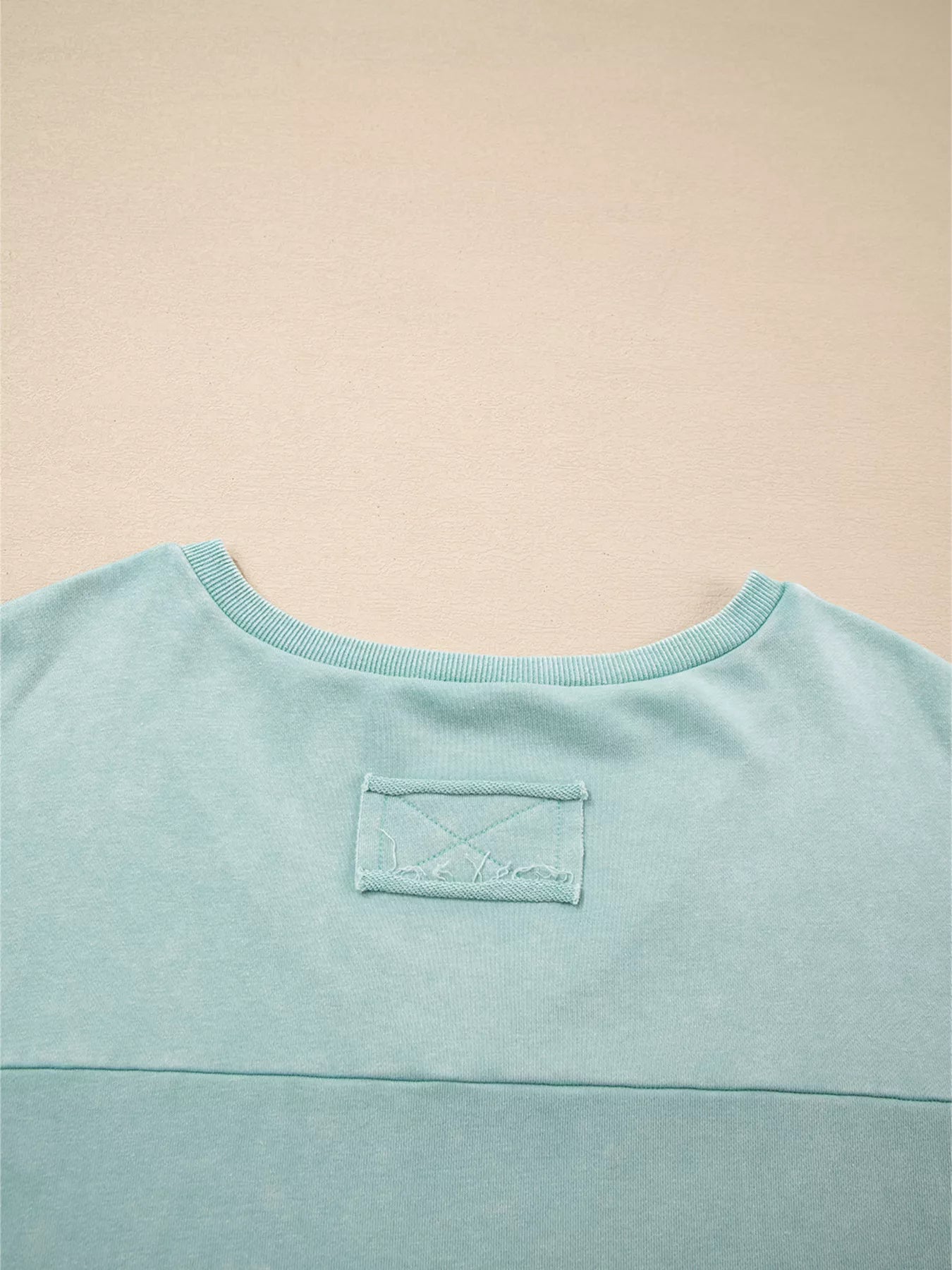 Mineral Wash Exposed Seam Buttoned V Neck Top OutfitFlow