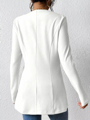 One Button Long Sleeve Blazer OutfitFlow