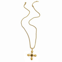 18K Gold-Plated Cross Pendant Necklace OutfitFlow