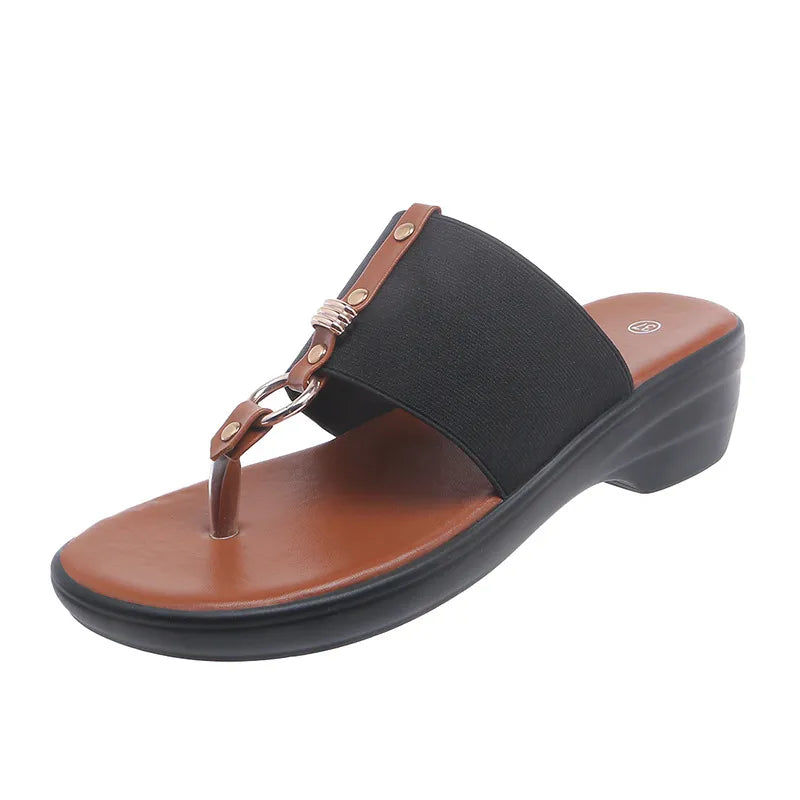 Toe Post Wedge Sandals OutfitFlow