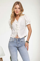 ADORA Lovely Ballet Core Blouse OutfitFlow