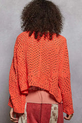 POL Open Front Cardigan with Crochet Patterns OutfitFlow