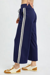 Umgee Wide-Leg Pants with Lace Trim OutfitFlow
