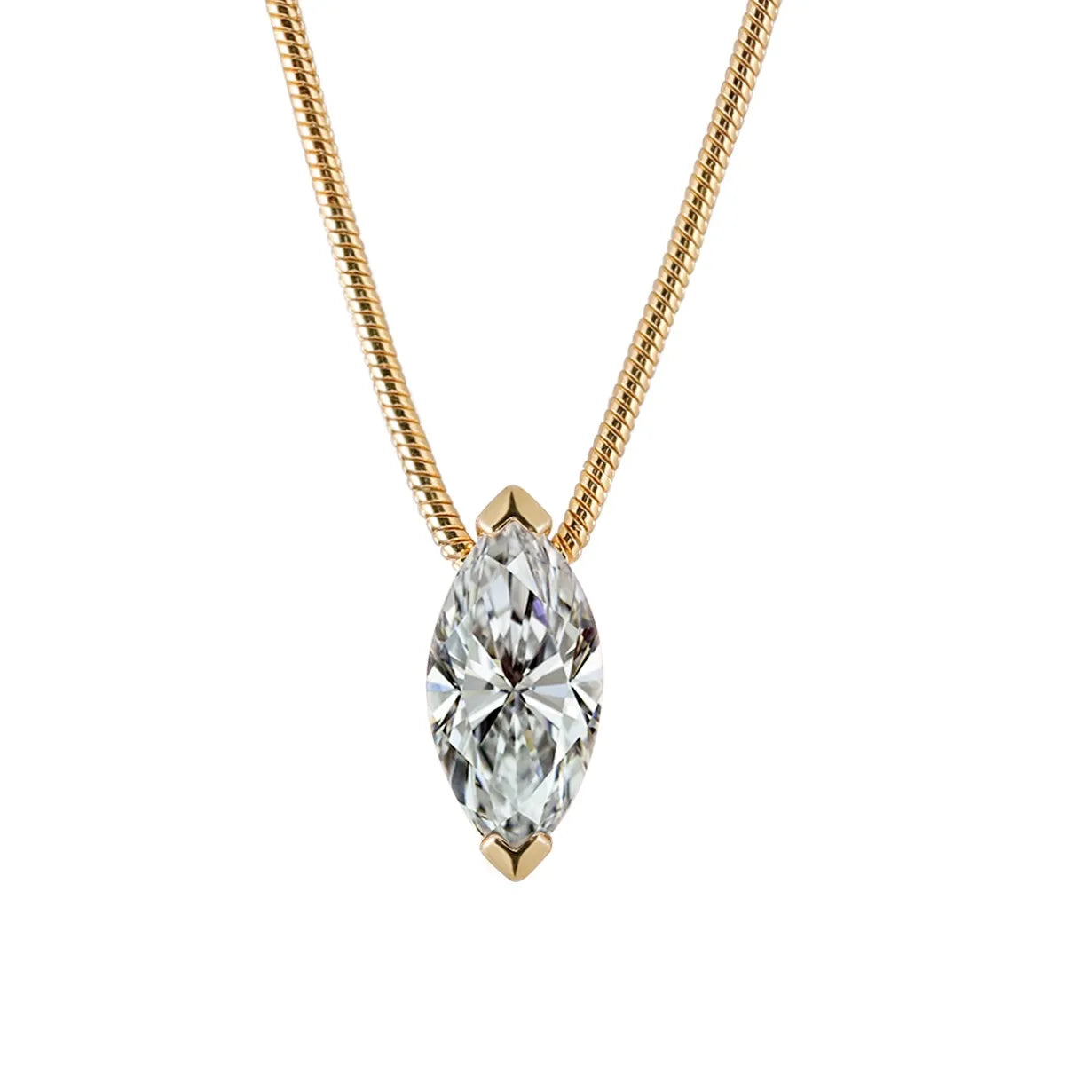 1 Carat Moissanite 925 Sterling Silver Necklace OutfitFlow