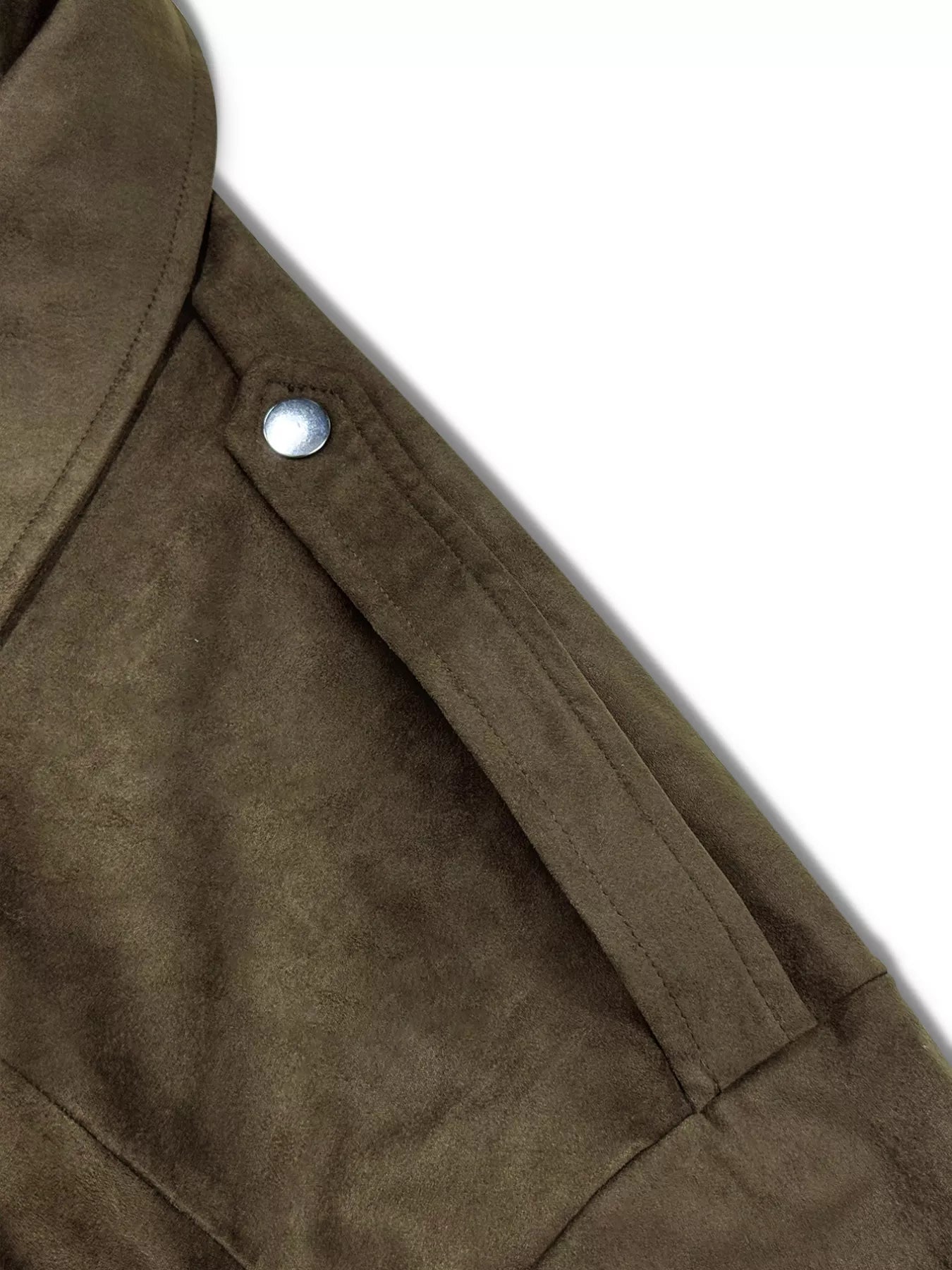 Plus Size Suede Cropped Bomber Jacket OutfitFlow