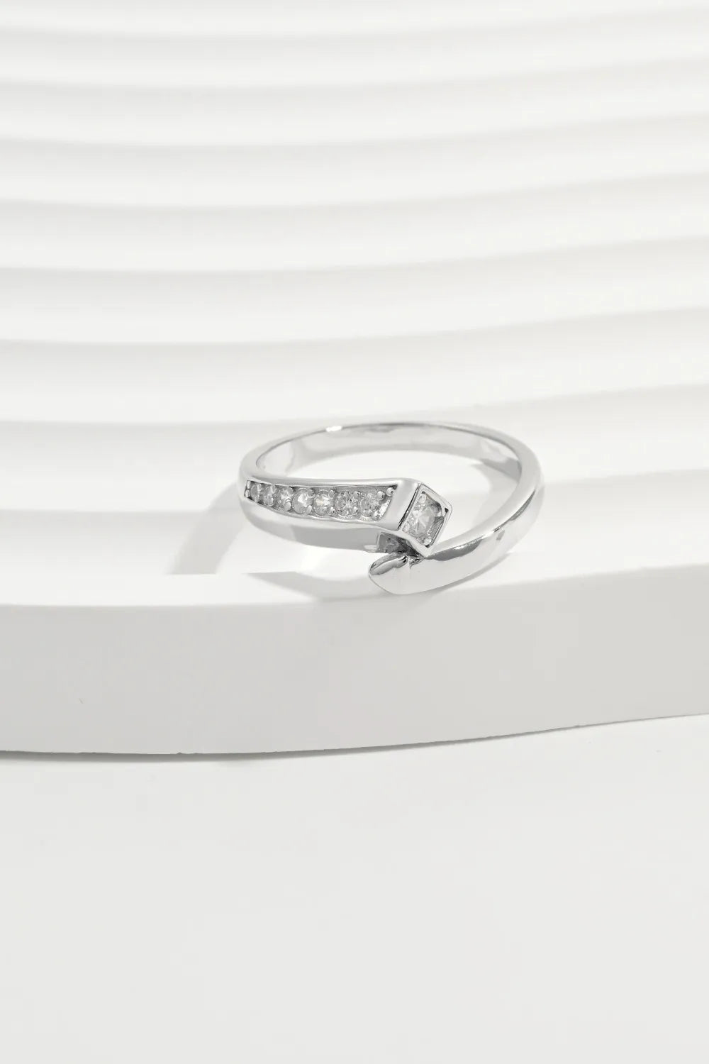 925 Sterling Silver Inlaid Zircon Ring OutfitFlow
