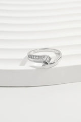 925 Sterling Silver Inlaid Zircon Ring OutfitFlow