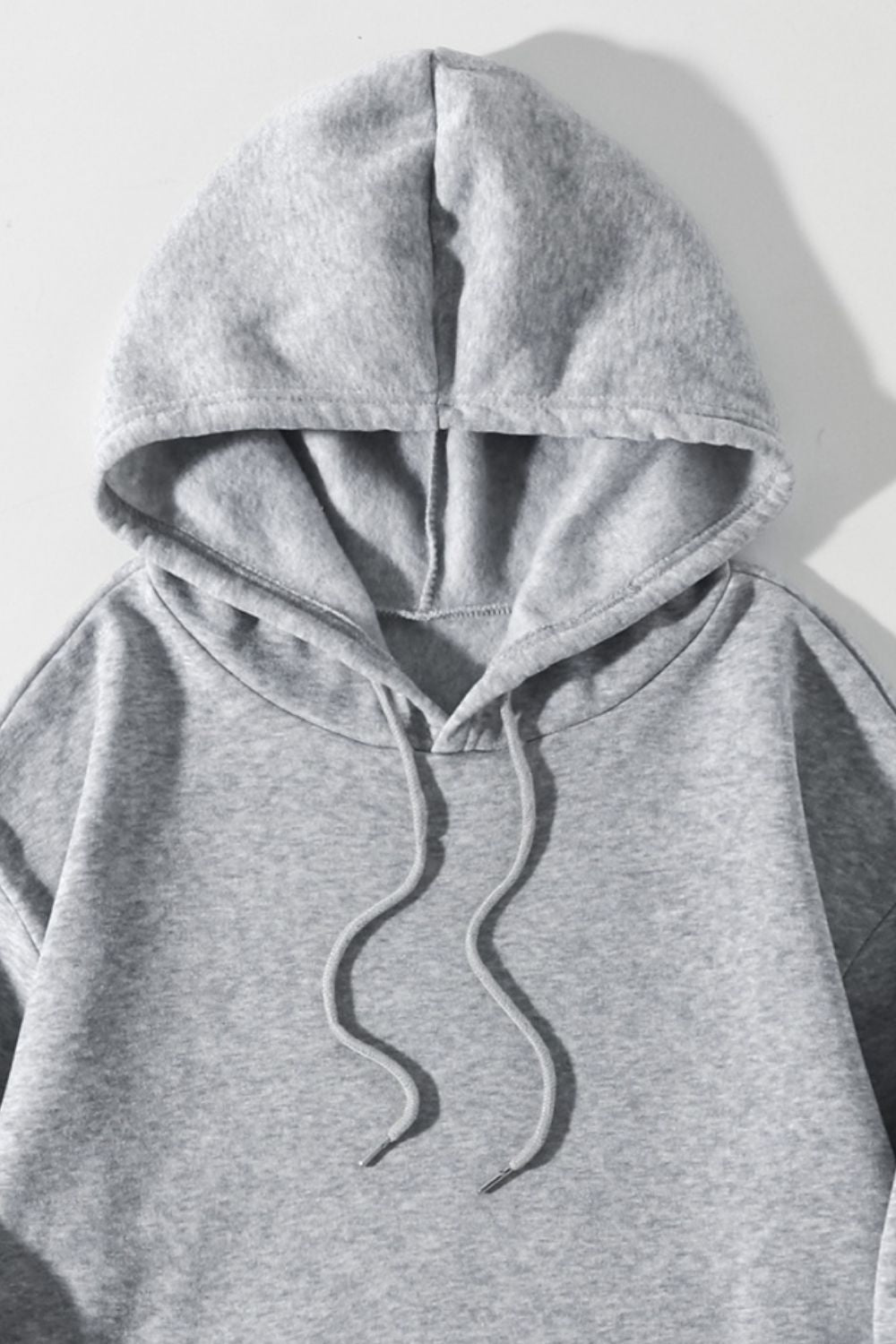 Drawstring Dropped Shoulder Hoodie OutfitFlow