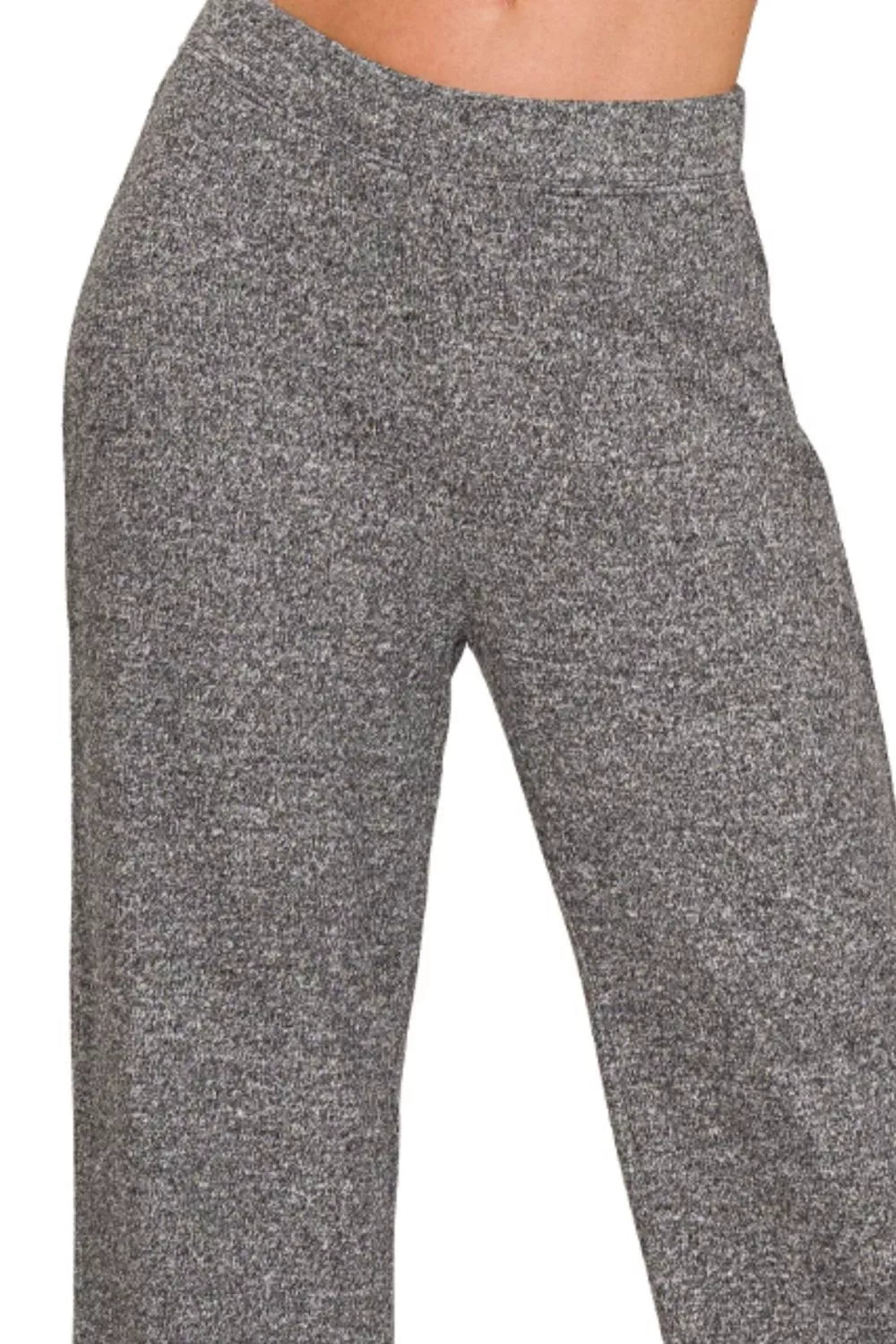 Zenana Soft Elastic Waisted Flare Pants Trendsi