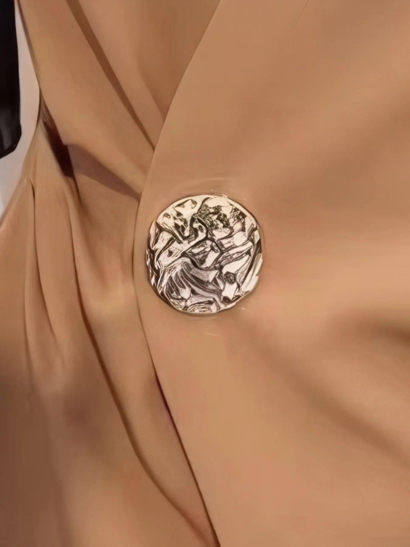 Plus Size Wrap Front Blouse with Decorative Button Detail OutfitFlow