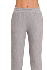 Zenana Cotton Slub Jogger Pants OutfitFlow