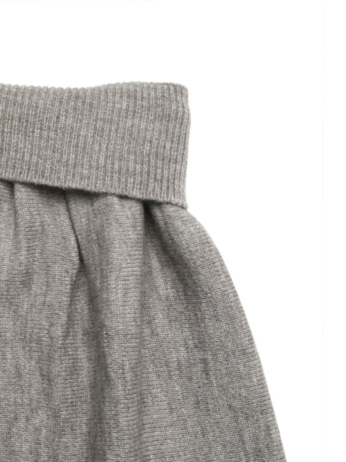 V-Neck Vest and Skirt Knit Set OutfitFlow