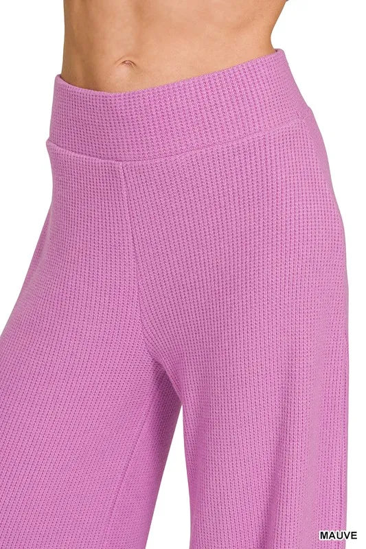 Zenana Rolled Sleeve Top and Pants Sweater Set OutfitFlow
