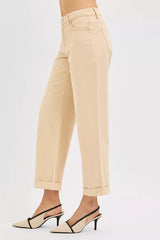 RISEN Tummy Control Mid Rise Ankle Barrel Relaxed Baggy OutfitFlow