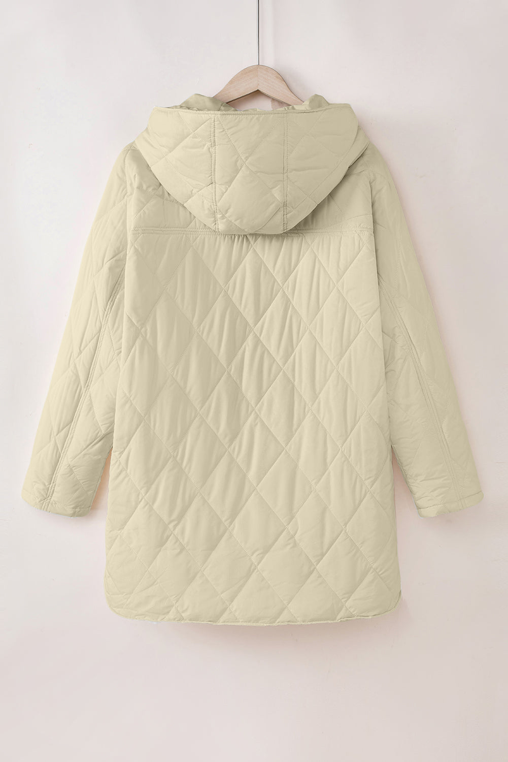 Outfit Flow - Snap Down Long Sleeve Quilted Winter Coat