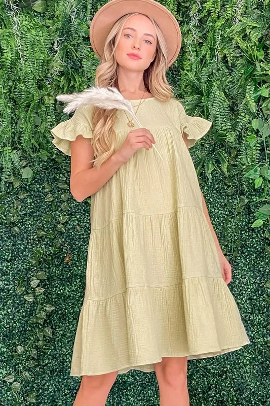 And The Why Cotton Gauze Baby Doll Casual Dress OutfitFlow