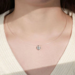 1 Carat Moissanite 925 Sterling Silver Necklace Silver One Size OutfitFlow