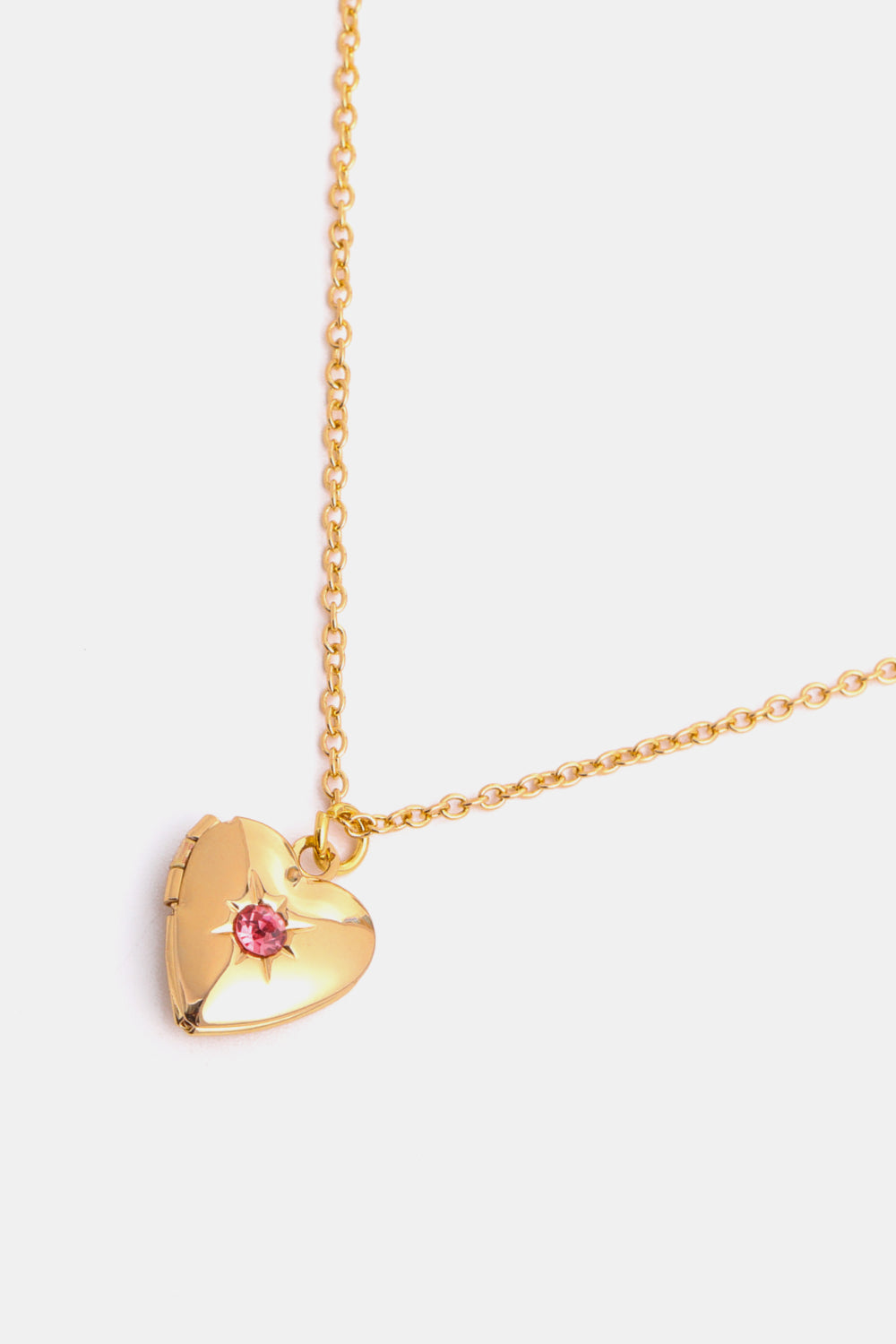 Zircon Heart Shape 14K Gold-Plated Pendant Necklace OutfitFlow