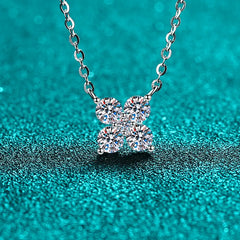 1.26 Carat Moissanite 925 Sterling Silver Geometric Shape Pendant Necklace OutfitFlow