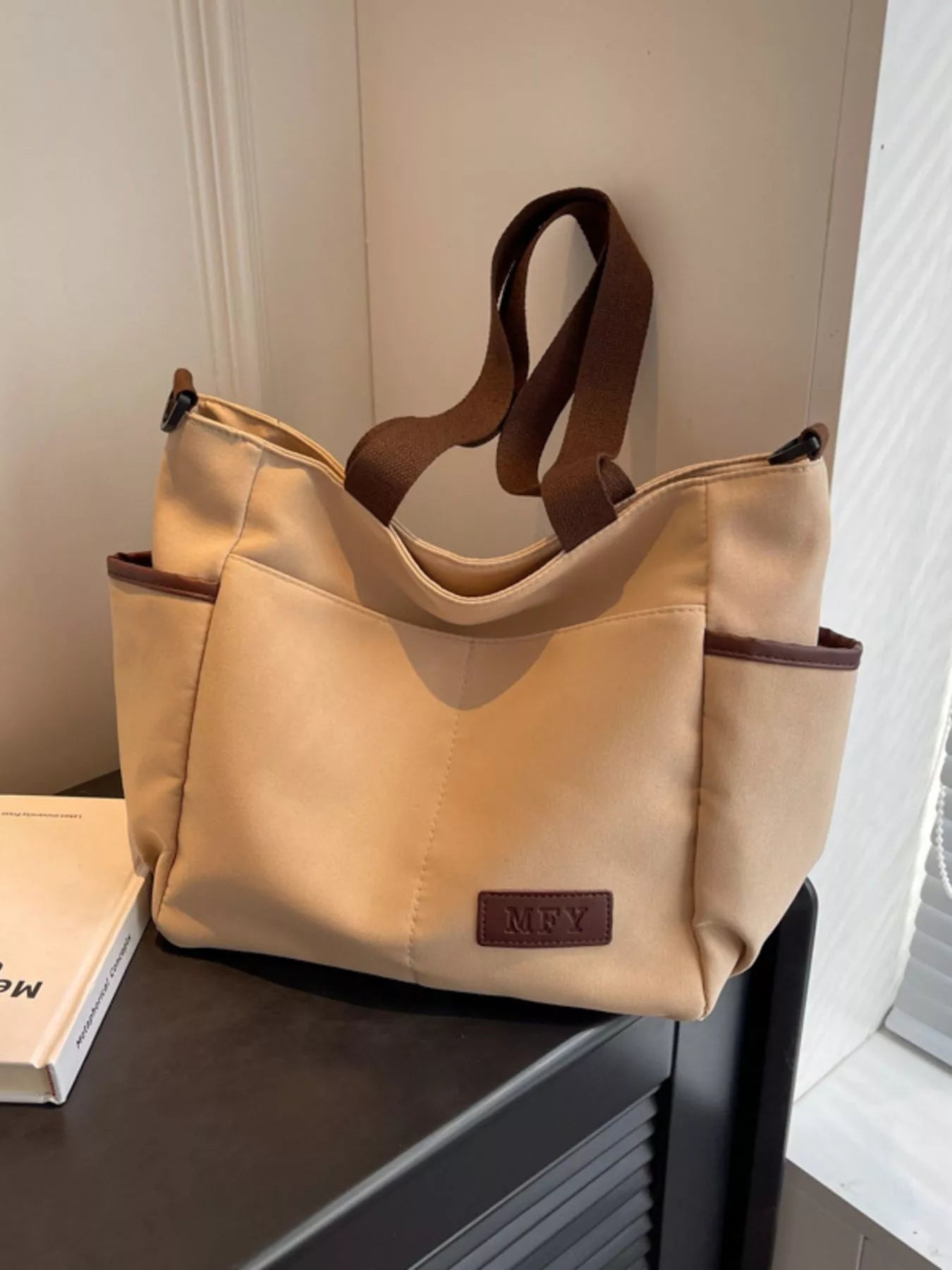 Canvas Shoulder Bag with Adjustable Strap OutfitFlow