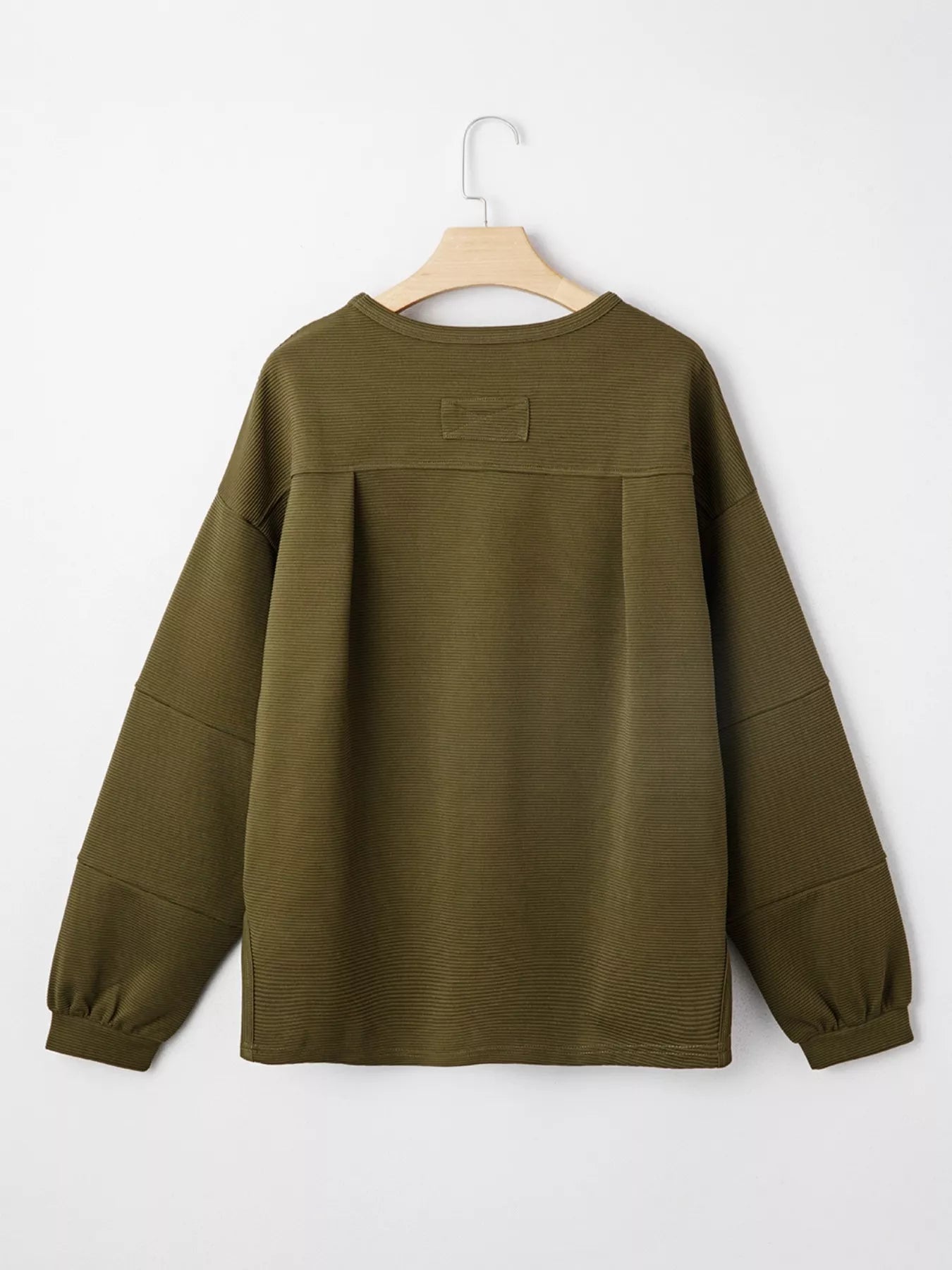 Ribbed Knit Oversized Sweatshirt OutfitFlow
