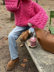 Cable Knit Oversized Sweater OutfitFlow