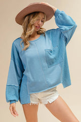 BiBi Oversized Pocket Front Sweatshirt OutfitFlow