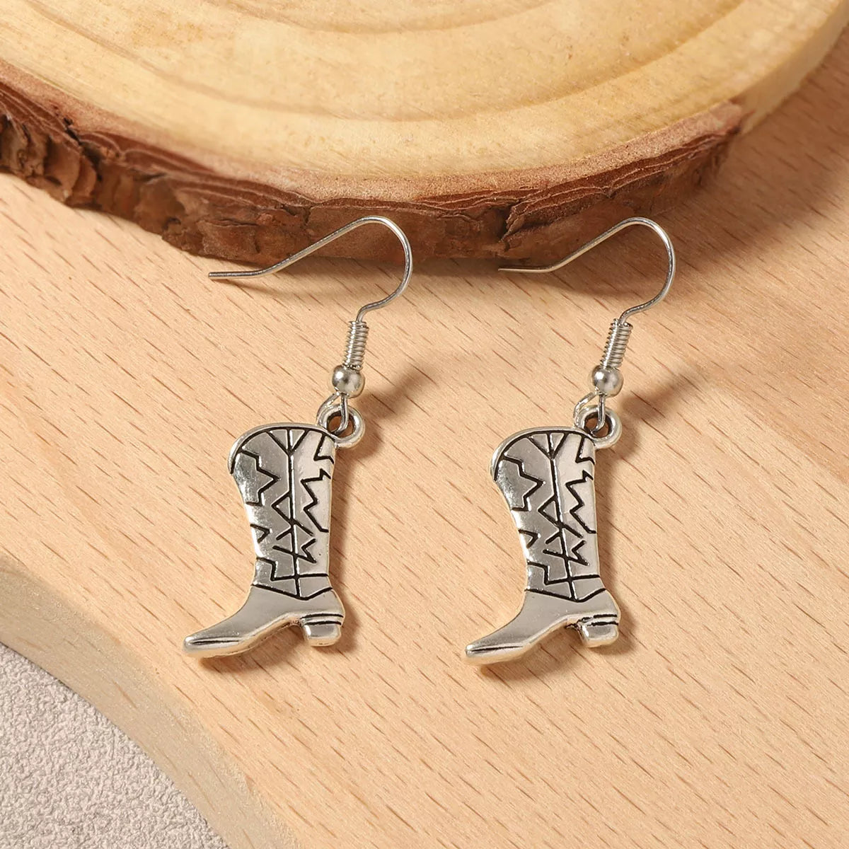 Western Cowboy Boot Dangle Earrings OutfitFlow