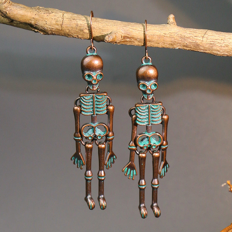 Skeleton Alloy Earrings OutfitFlow