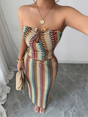 Printed Tube Top and Skirt Set OutfitFlow