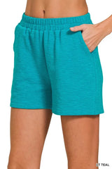 Zenana Cotton Slub Shorts OutfitFlow