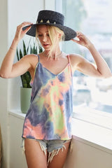 BiBi Tie Dye French Terry Knit Cami OutfitFlow