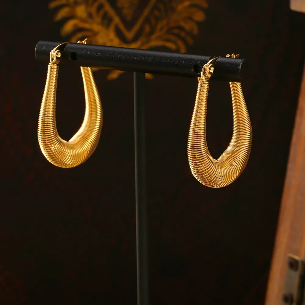 Titanium Steel U Shape Earrings OutfitFlow