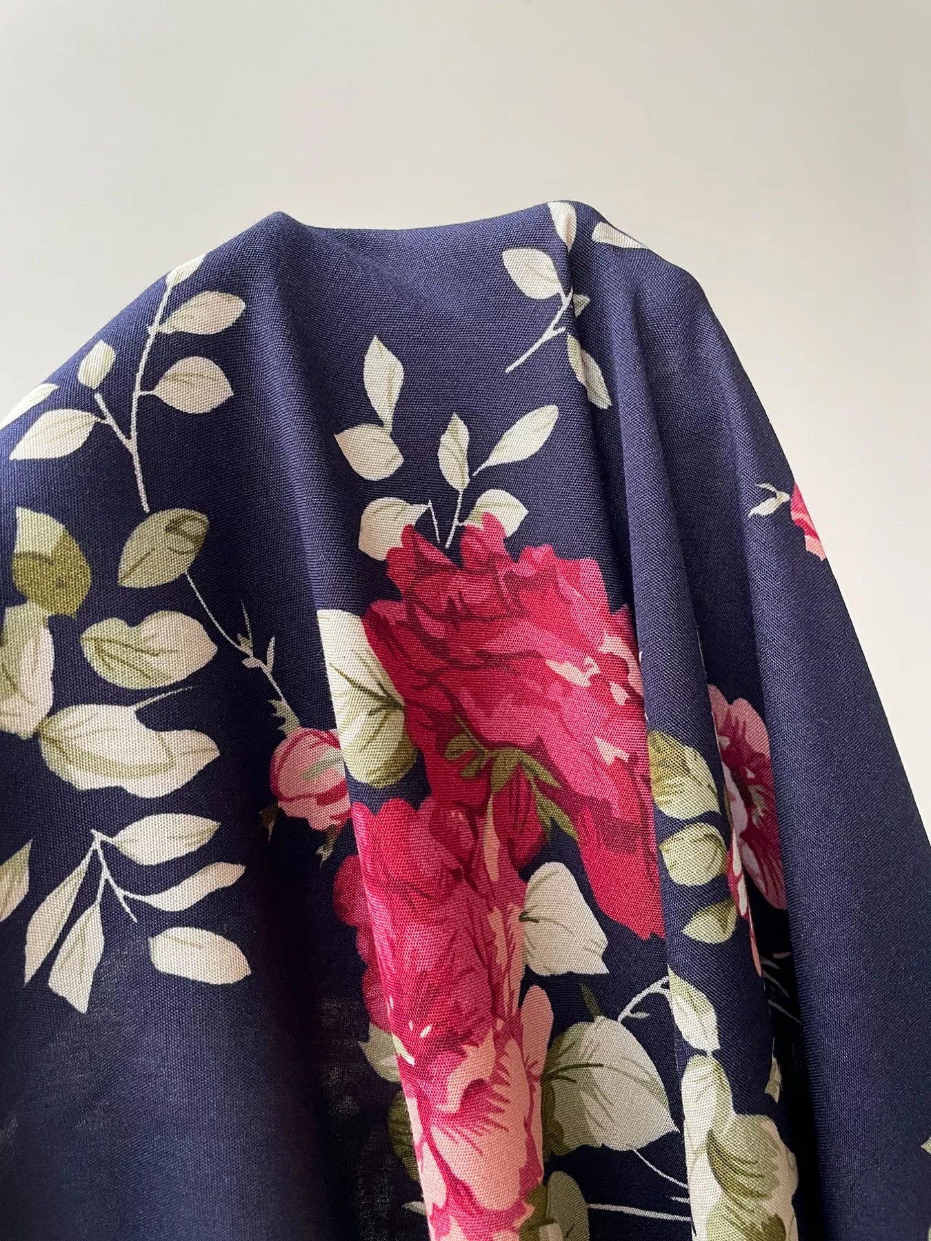 Plus Size Floral Print Short Sleeves V-Neck Dress OutfitFlow