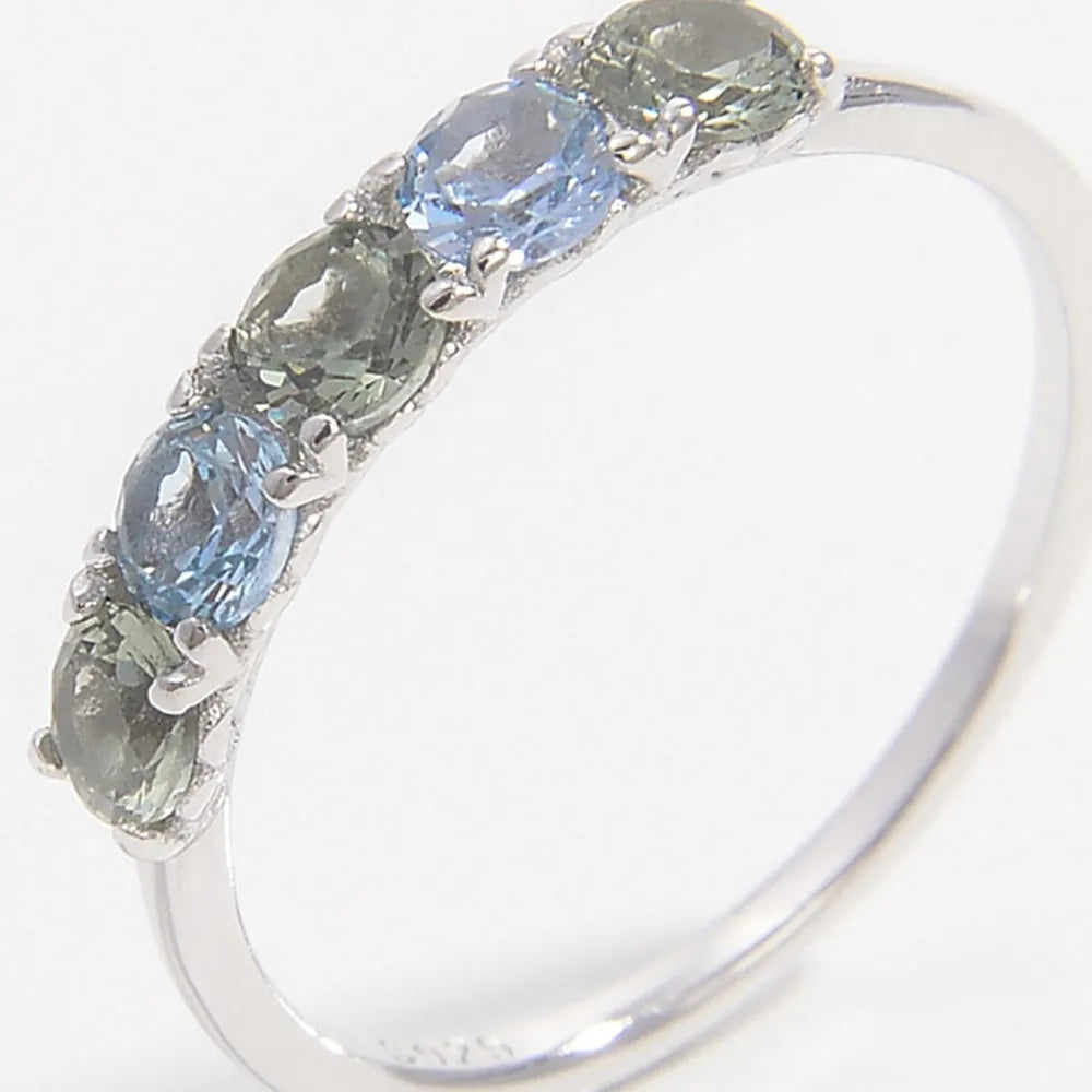 925 Sterling Silver Rhinestone Ring OutfitFlow