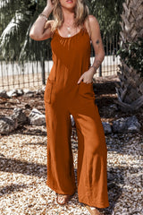 Outfit Flow - Scoop Neck Spaghetti Strap Jumpsuit