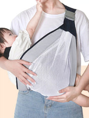 Breathable Mesh Baby Sling Gray Mesh One Size Trendsi